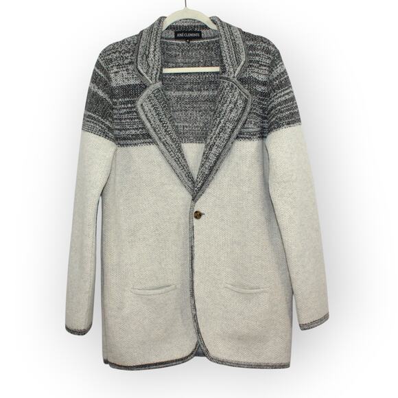 José Clemente Peru Cardigan Blazer Sweater Men Medium Cotton-Blend